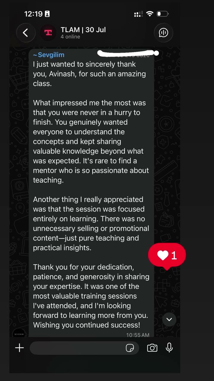“No promotional content, just pure teaching”