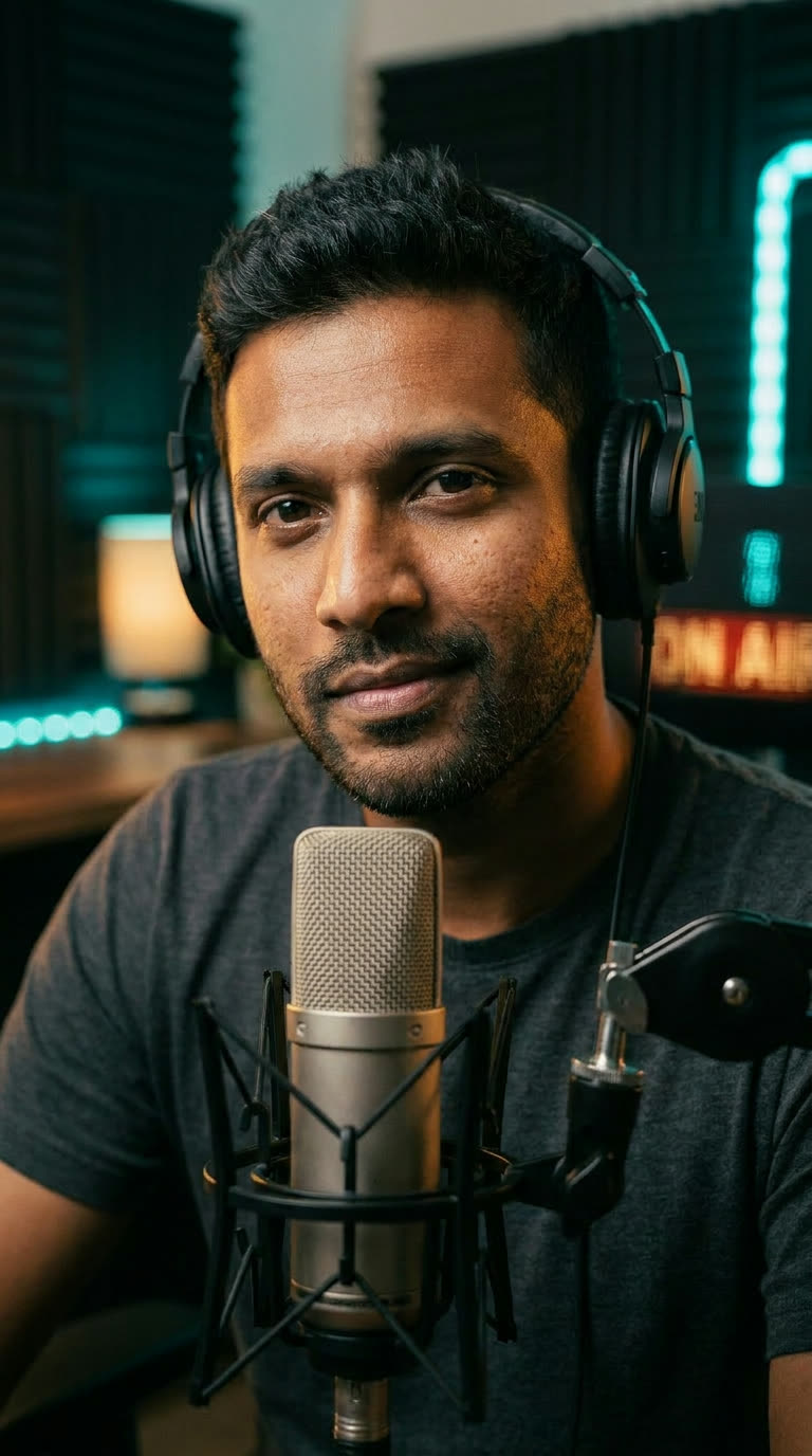 Podcast host portrait